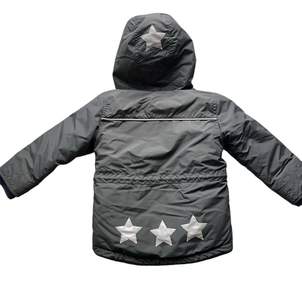 Mini Boden Toddler Boys Gray Star Coat Size 2-3 Years - Picture 7 of 7